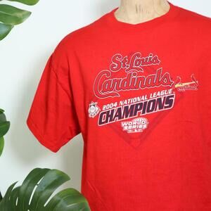 Vintage 00s St. Louis Cardinals National League Champions 04 T-Shirt